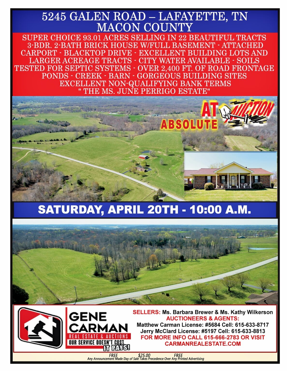 5245 GALEN ROAD LAFAYETTE, TN MACON COUNTY THE JUNE PERRIGO