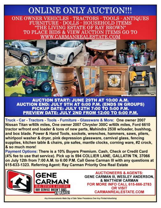 Auction Online Category Online Gene Carman Real Estate